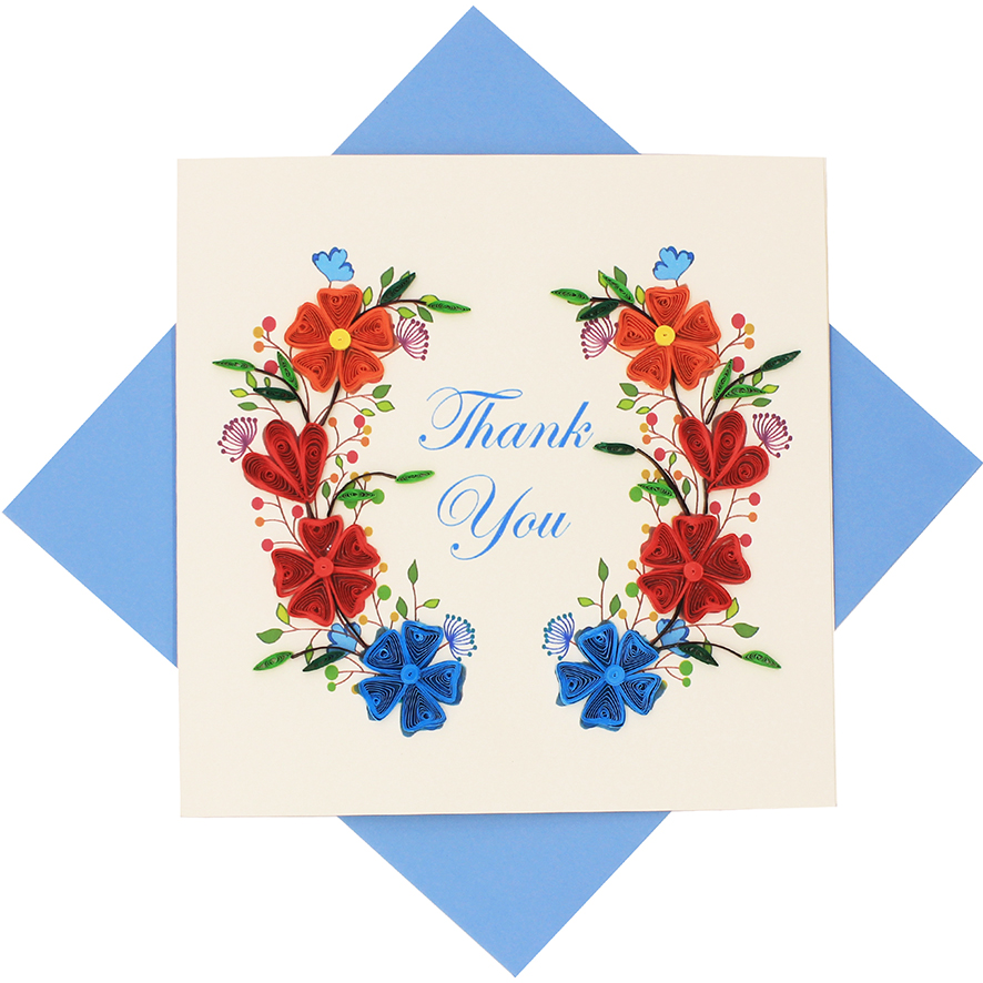 Quilled Thank You Flower Card
